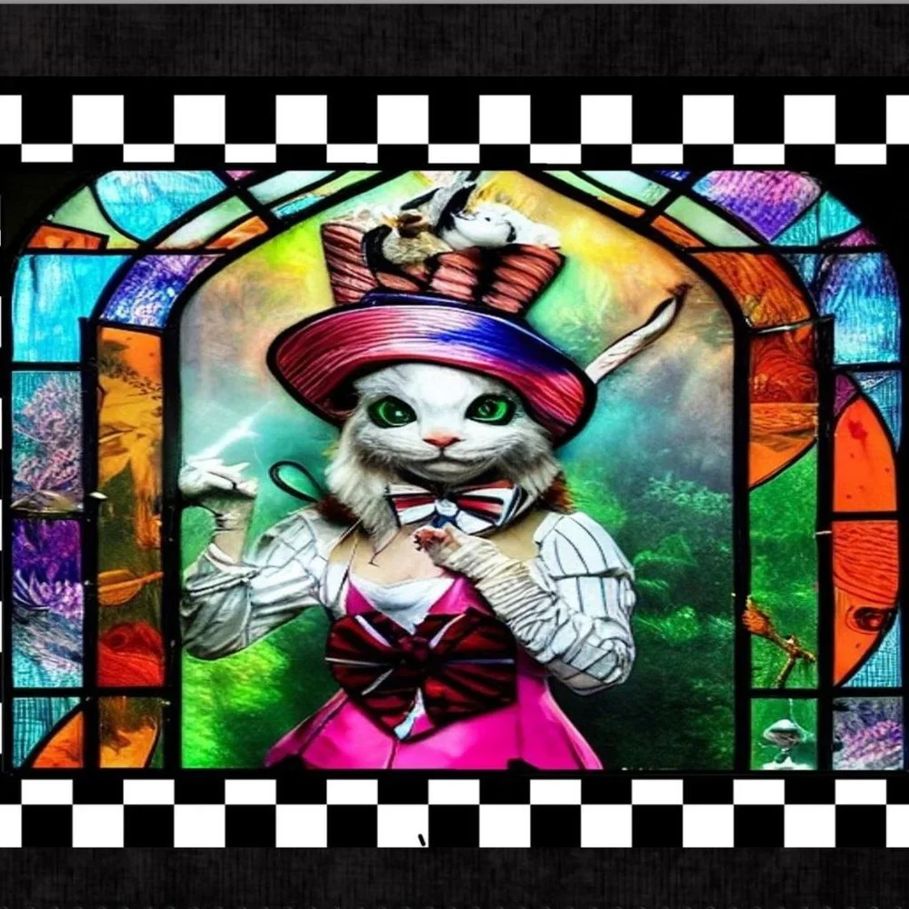 Alice in Wonderland Decor 2027 Calendar Whimsical Checked Decor Fantasy Decor